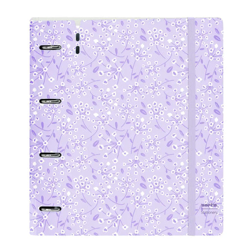 Папка с пръстени Safta Light purple flowers Лилав 27 X 32 X