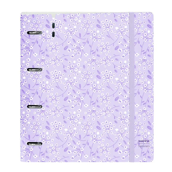 Папка с пръстени Safta Light purple flowers Лилав 27 X 32 X