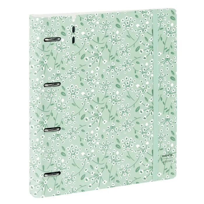 Папка с пръстени Safta Light green flowers