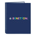 Папка с пръстени Benetton Cool Морско син A4 26.5 x 33 x 4
