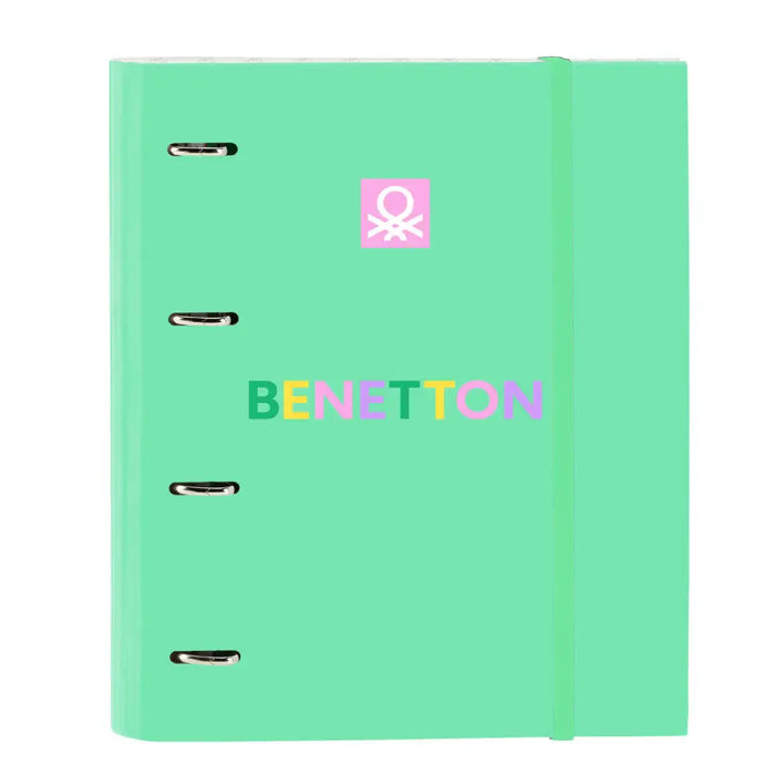 Папка с пръстени Benetton Mint Зелен 27 x 32 x 3.5 cm