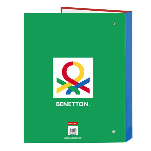Папка с пръстени Benetton Pop Сив A4 (26.5 x 33 x 4 cm)