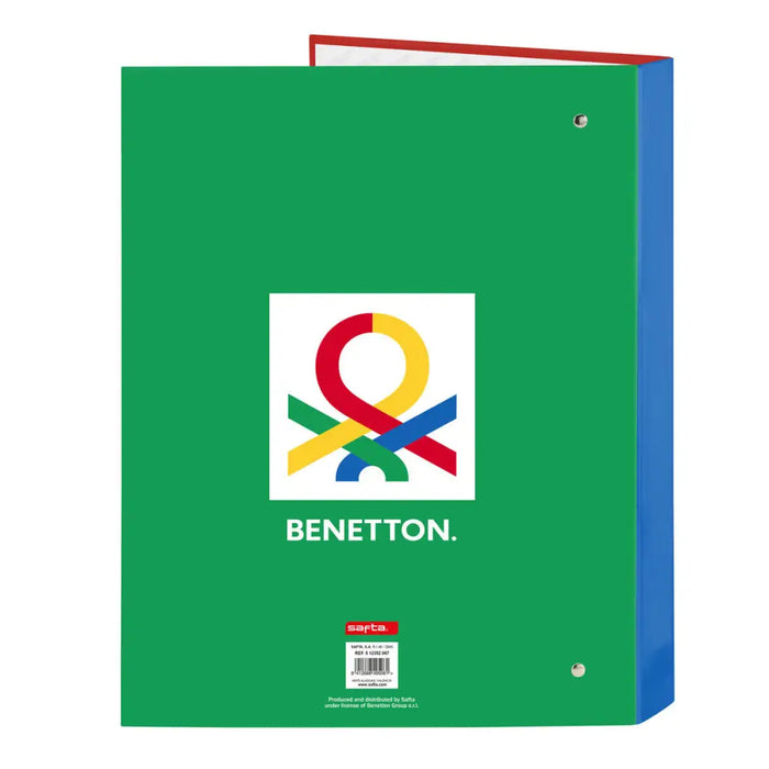 Папка с пръстени Benetton Pop Сив A4 (26.5 x 33 x 4 cm)