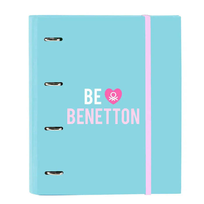 Папка с пръстени Benetton Unique Розов цвят тюркоаз 27 x 32