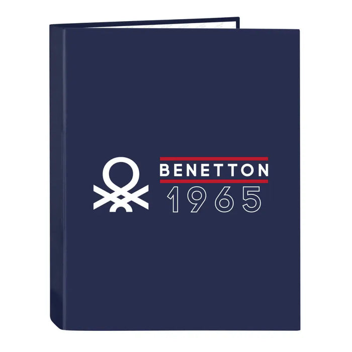 Папка с пръстени Benetton Varsity Морско син A4 26.5 x 33 x
