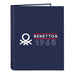 Папка с пръстени Benetton Varsity Морско син A4 26.5 x 33 x