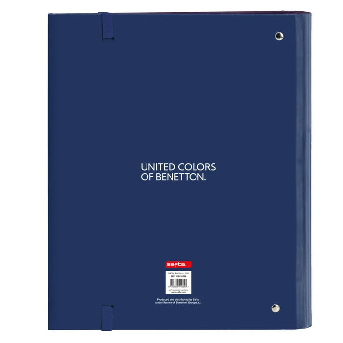 Папка с пръстени Benetton Cool Морско син 27 x 32 x 3.5 cm