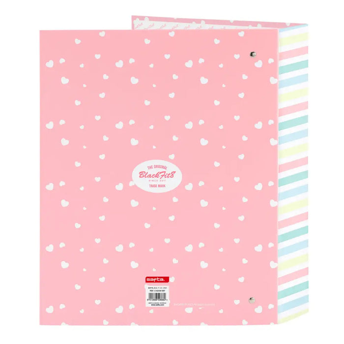 Папка с пръстени BlackFit8 Globitos Розов A4 27 x 33 x 6 cm