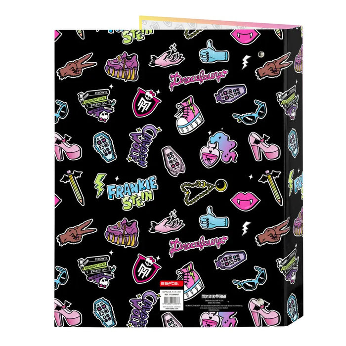 Папка с пръстени Monster High Creep Черен A4 26.5 x 33 x 4