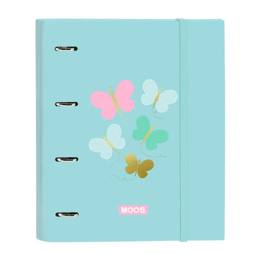 Папка с пръстени Moos Butterflies Син 27 x 32 x 3.5 cm