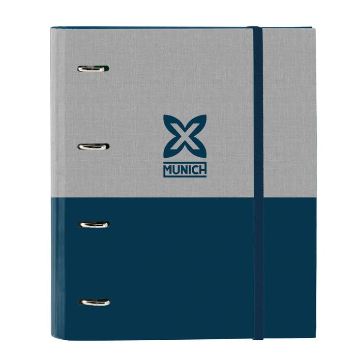 Папка с пръстени Munich Street Син Сив 27 x 32 x 3.5 cm