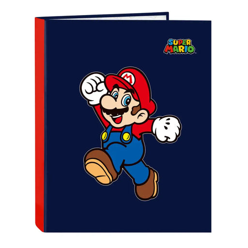 Папка с пръстени Super Mario World Морско син A4 26.5 x 33