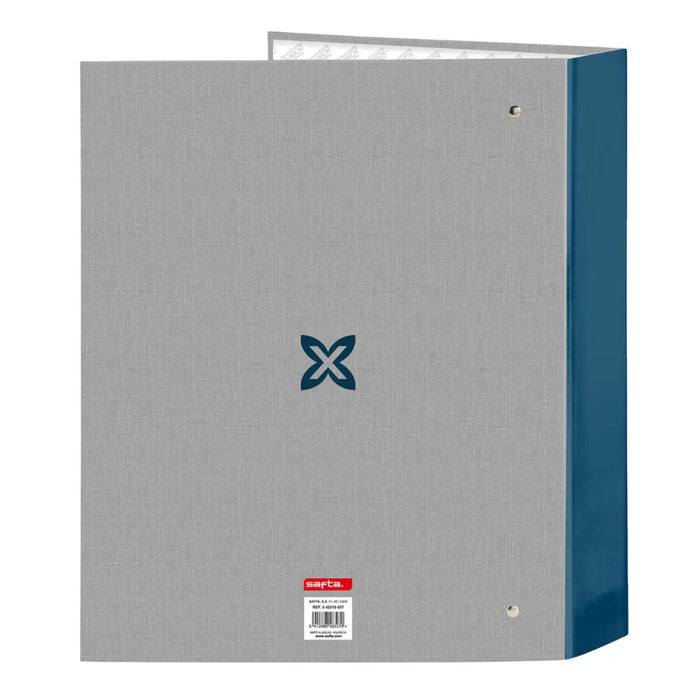 Папка с пръстени Munich Street Син Сив A4 27 x 33 x 6 cm