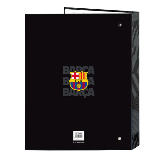 Папка с пръстени F.C. Barcelona Black Черен A4 26.5 x 33 x