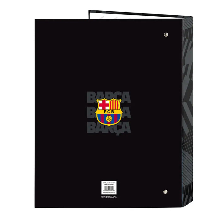 Папка с пръстени F.C. Barcelona Black Черен A4 26.5 x 33 x