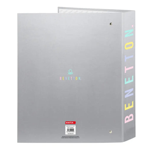 Папка с пръстени Benetton Silver Сребрист A4 27 x 33 x 6 cm