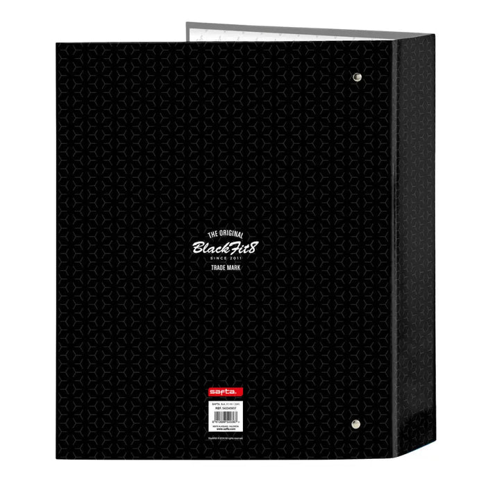 Папка с пръстени BlackFit8 Old school Черен Сив A4 27 x 33
