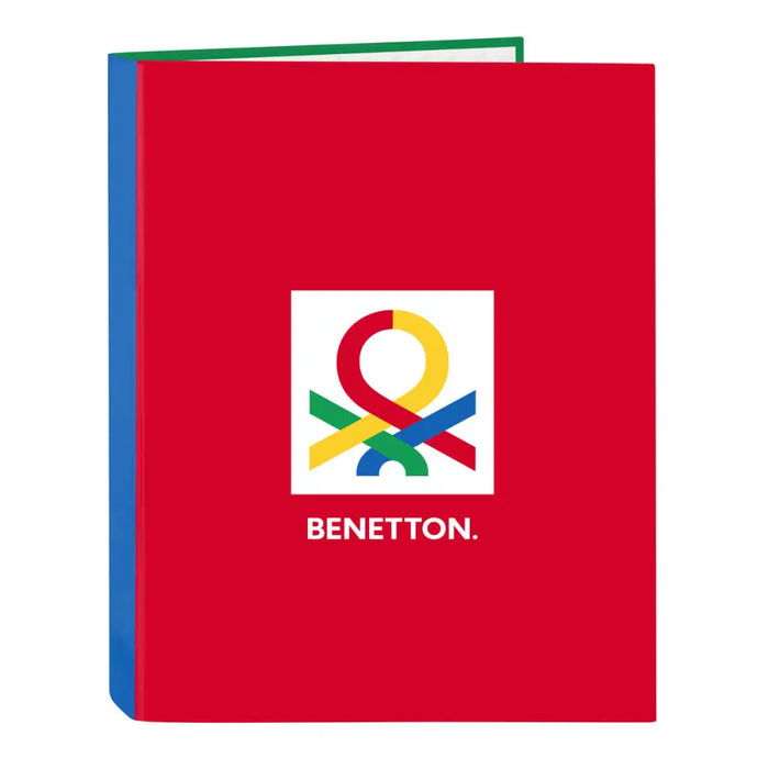 Папка с пръстени Benetton Pop Сив A4 (26.5 x 33 x 4 cm)