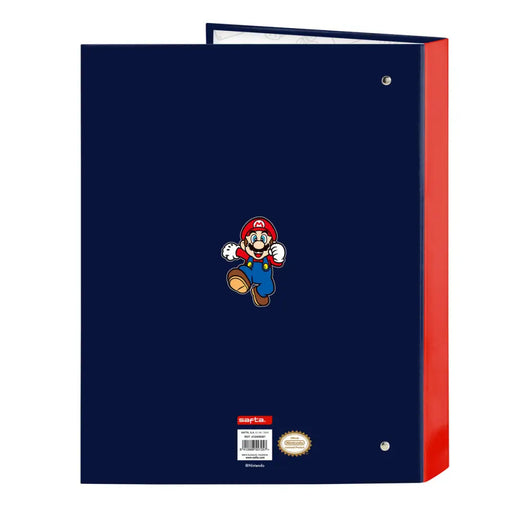 Папка с пръстени Super Mario World Морско син A4 26.5 x 33