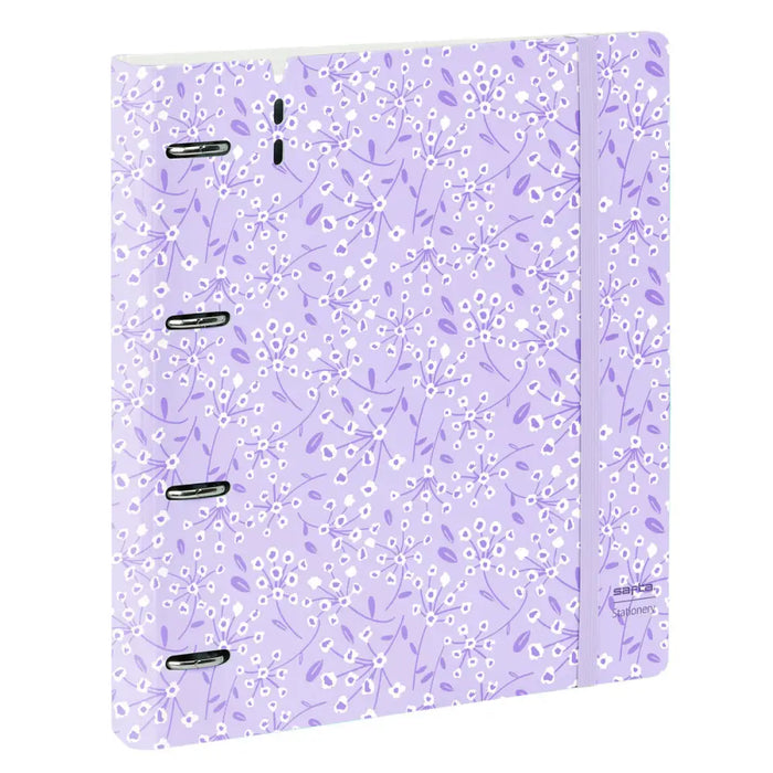 Папка с пръстени Safta Light purple flowers Лилав 27 X 32 X