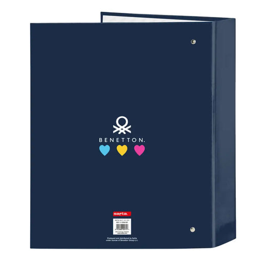 Папка с пръстени Benetton Love Морско син A4 (27 x 33 x 6