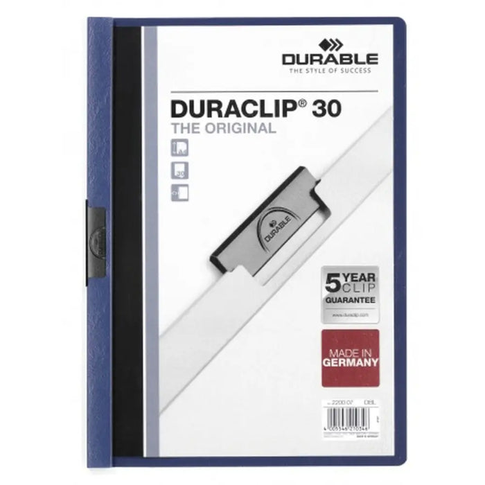 Папка за Документи Durable Duraclip 30 Тъмно синьо Небесно