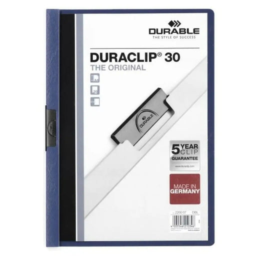 Папка за Документи Durable Duraclip 30 Тъмно синьо Небесно