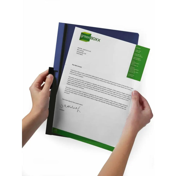 Папка за Документи Durable Duraclip 60 Прозрачен Тъмно