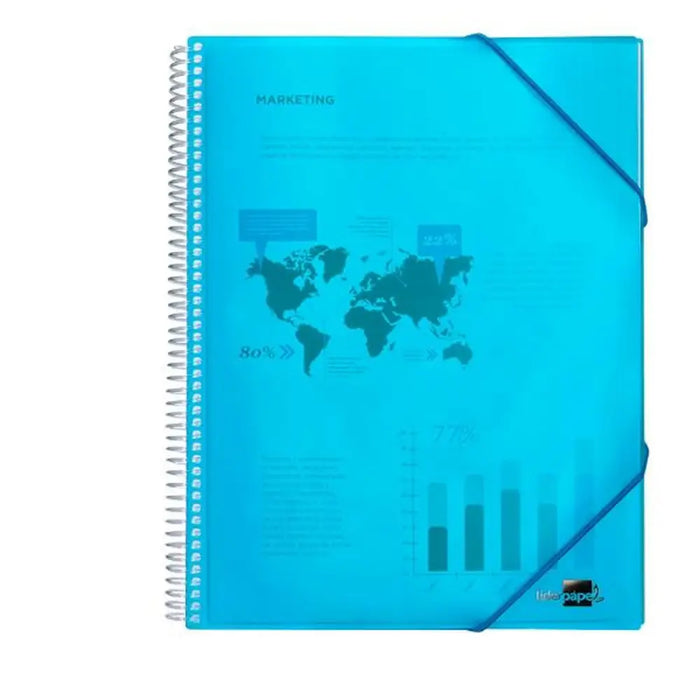 Папка за документи Liderpapel EC09 Син A4