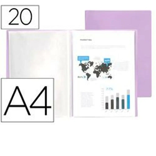 Папка за документи Liderpapel EC69 Люляк A4