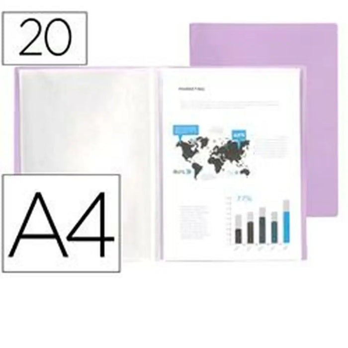 Папка за документи Liderpapel EC69 Люляк A4
