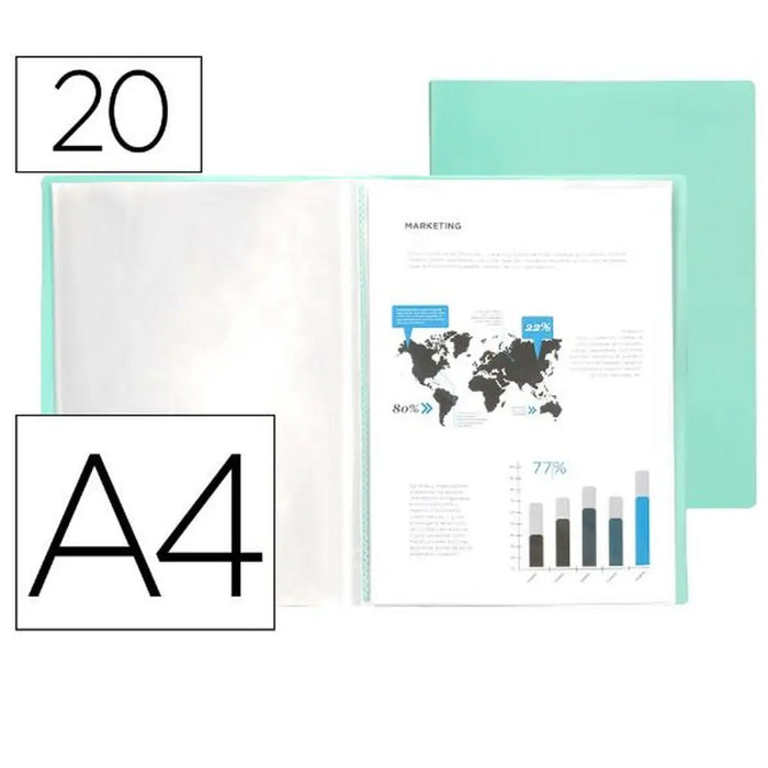 Папка за документи Liderpapel EC71 Зелен A4
