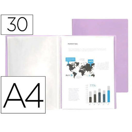 Папка за документи Liderpapel EC75 Люляк A4