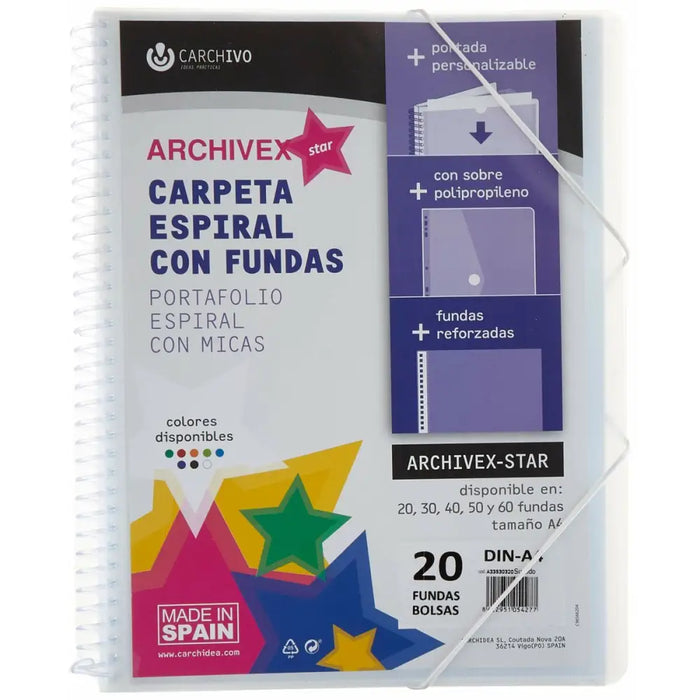 Папка за Сортиране Carchivo Archivex-Star 20 Калъфи A4 12