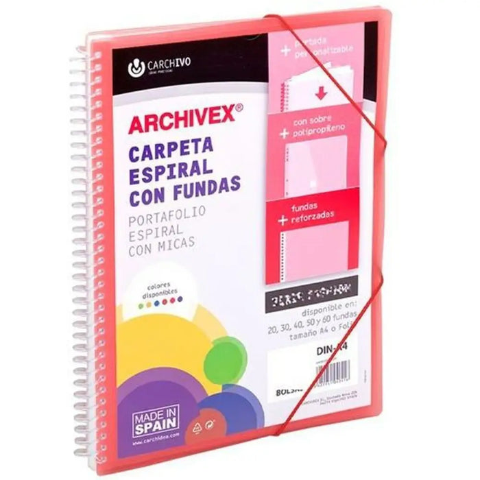 Папка за Сортиране Carchivo ARCHIVEX STAR Червен A4