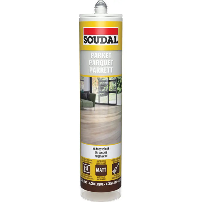 ПАРКЕТЕН УПЛЪТНИТЕЛ СВЕТЛО СИВ 280 ML SOUDAL