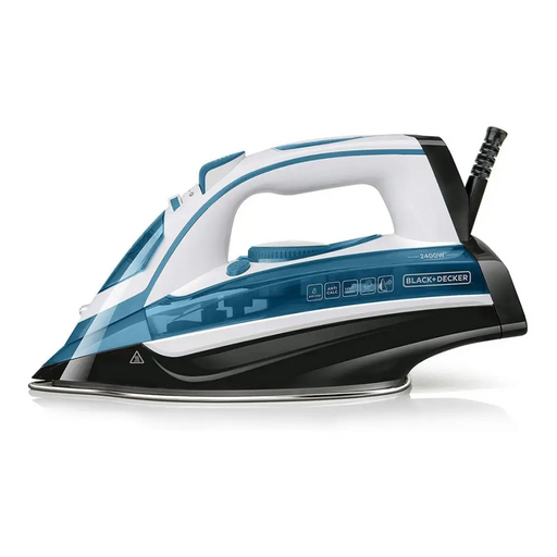 Парна ютия Black + Decker BXIR2402E (2400W; бяла)