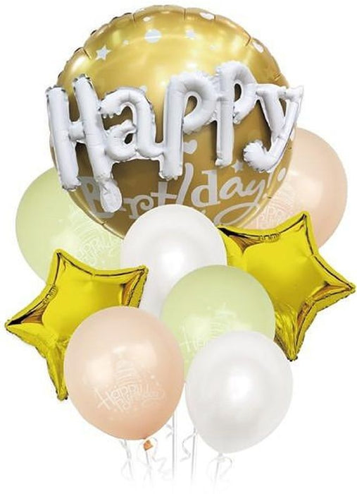 Комплект балони PartyGo - Happy Birthday, 9 броя