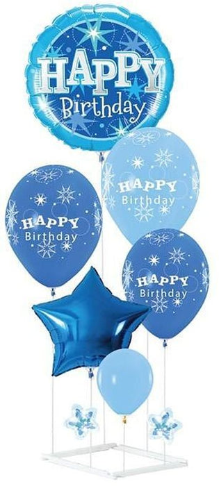 Комплект балони PartyGo - Happy Birthday, 6 броя, сини