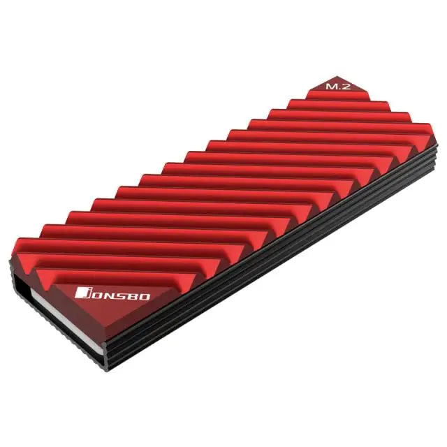 Пасивен охладител Jonsbo M.2 SSD оребрен Червен