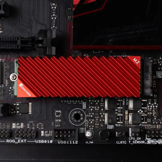 Пасивен охладител Jonsbo M.2 SSD оребрен Червен