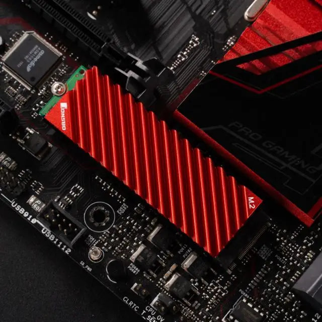 Пасивен охладител Jonsbo M.2 SSD оребрен Червен