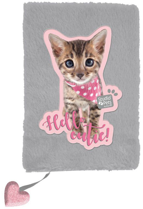 Плюшен дневник Paso Studio Pets - Hello cutie, А5, 80 листа