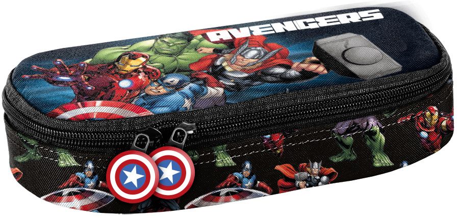 Овален ученически несесер Paso Avengers - С 1 цип