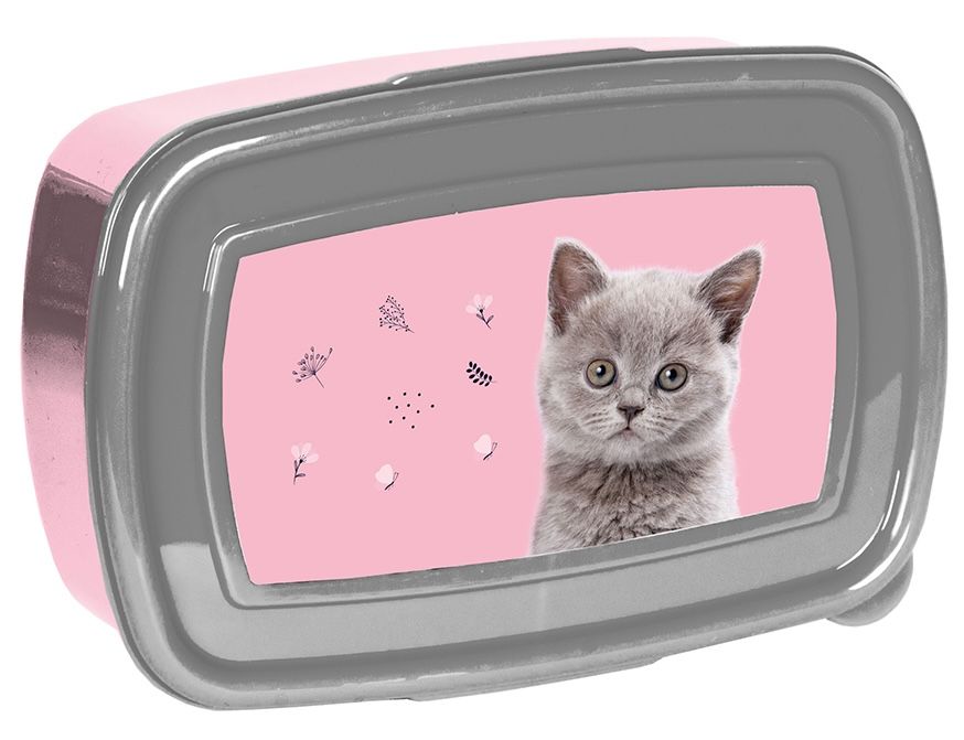 Кутия за храна Paso Cat - Сиво коте, 750 ml