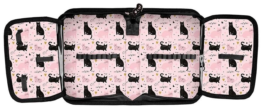 Несесер Paso Black Cat - С 1 цип и 2 крила