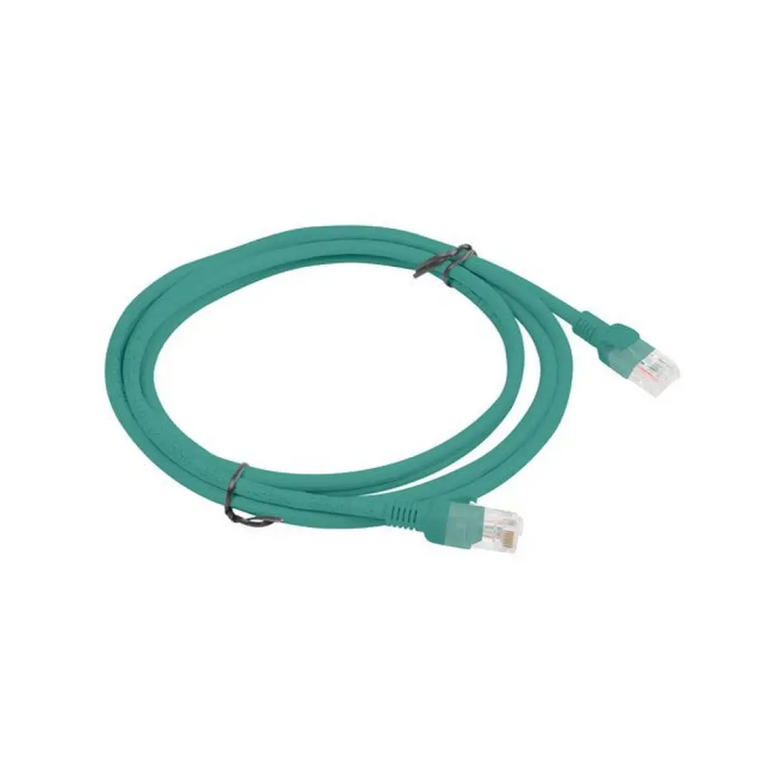 PATCHCORD KAT.5E UTP 2M ZIELONY FLUKE PASSED LANBERG 10 PACK