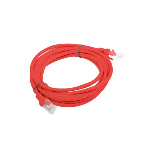 PATCHCORD KAT.5E UTP 3M CZERWONY FLUKE PASSED LANBERG 10
