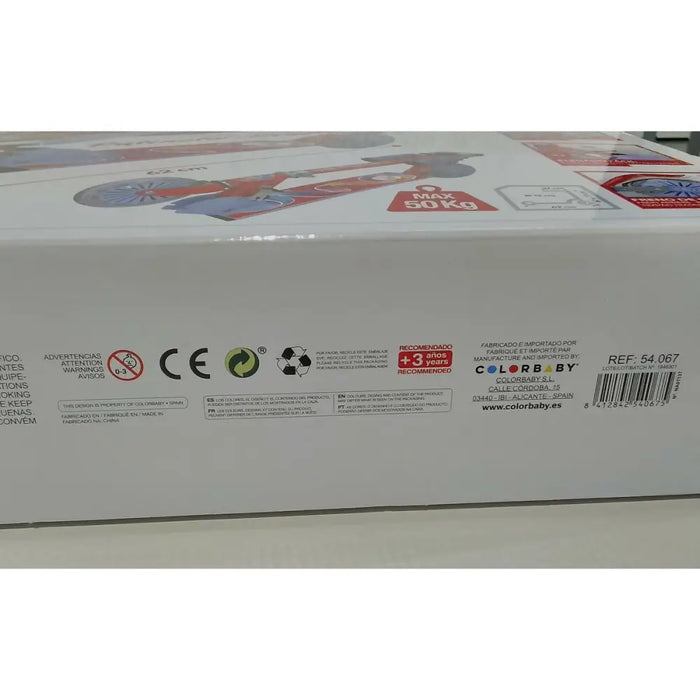 Патинет Скутер Colorbaby Червен Алуминий Къса дръжка (77 cm)