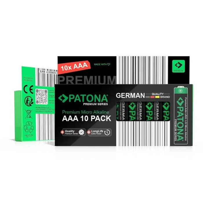 PATONA Premium AAA Micro LR03 – 10x алкални батерии 1.5V
